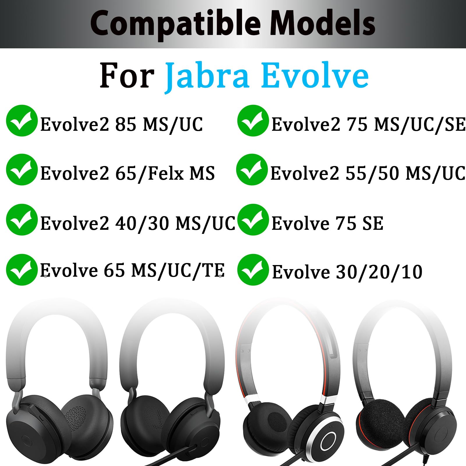 Amazon | Adhiper ユニバーサルヘッドバンドカバー Jabra Evolve 75/65